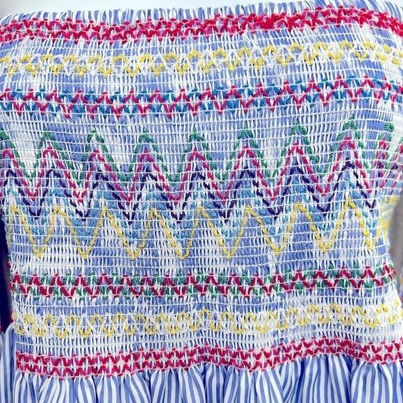 Rebellion Embroidered Off the Shoulder Retro Dress Size S - Picture 5 of 10